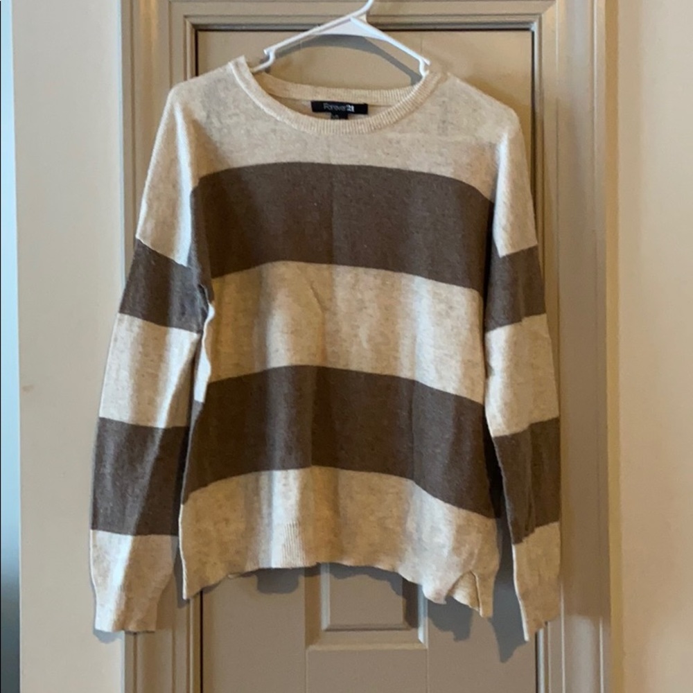 Forever 21 | Striped Crew Neck Lightweight Sweater